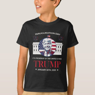 Camiseta Dia de Posse de Trump 2025 Trump 47 Trump Venceu P