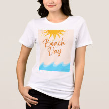 Camiseta Dia de Praia | Camiseta de Verão Ondas So