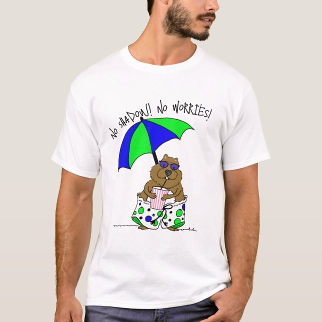 Camiseta Dia de Praia do Groundhog (Frente)