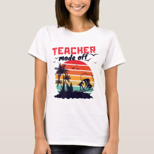 Camiseta Dia De Professora Modo De Professora Desligado 10