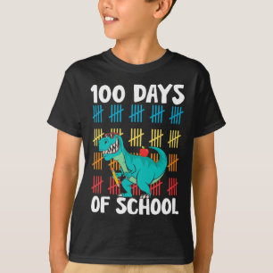 Camiseta Dia De Professores Crianças Meninos Dino Happy 100