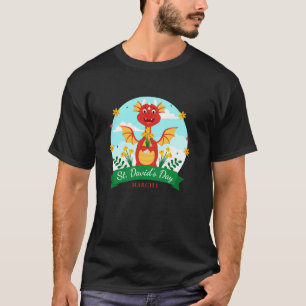 Camiseta Dia de São Davi País de Gales Dydd Gwyl Dewi Dragã