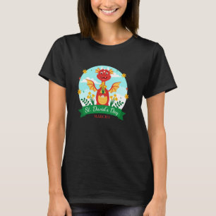 Camiseta Dia de São Davi País de Gales Dydd Gwyl Dewi Dragã
