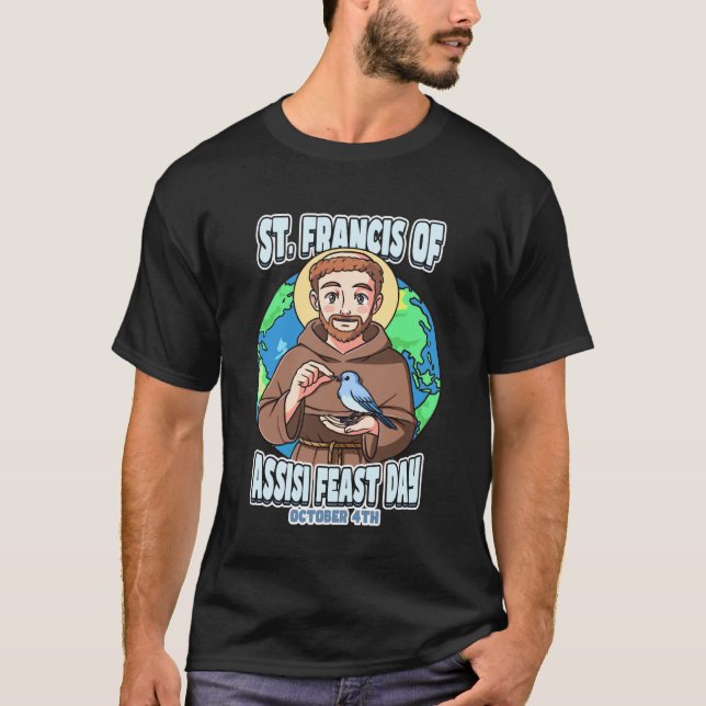 Camiseta Dia de São Francisco de Assis 4 de Outubro (Frente)
