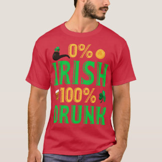Camiseta Dia de São Patrício 0 Beer Engraçado Irlandês 100