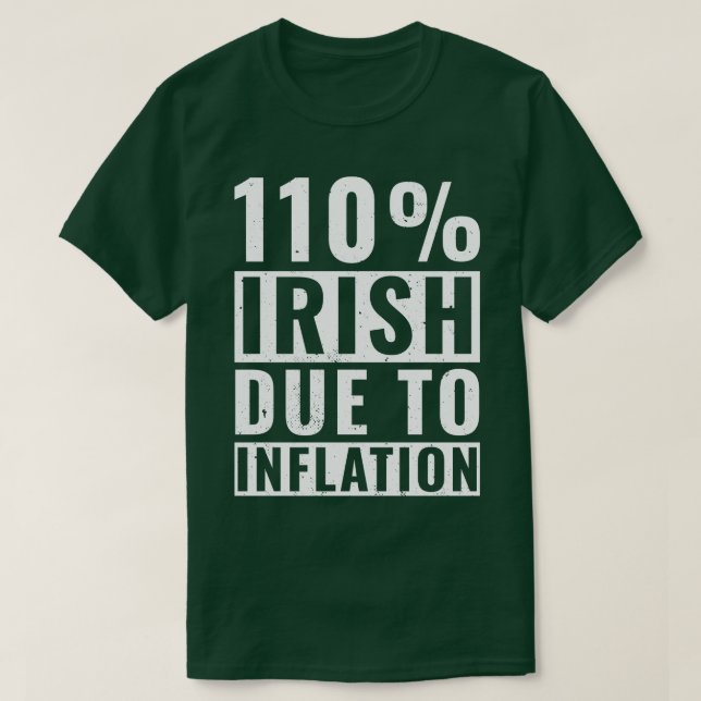 Camiseta Dia de São Patrício 110 Irish Roots Ireland Funny  (Frente do Design)