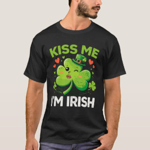 Camiseta Dia de São Patrício 2019 Beije-me Eu sou Irlandês