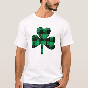 Camiseta Dia de São Patrício 2022 Shamrock Xadrez Pattern M