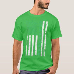 Camiseta Dia de São Patrício Americano de Bandeira Vintage 