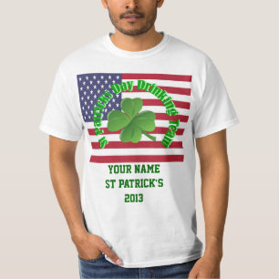 Camiseta Dia de São Patrício americano irlandês personaliza
