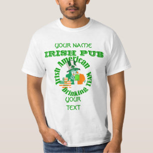 Camiseta Dia de São Patrício Americano Patriótico