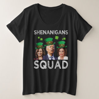 Camiseta Dia de São Patrício Anti-Biden Esquadrão Shenaniga
