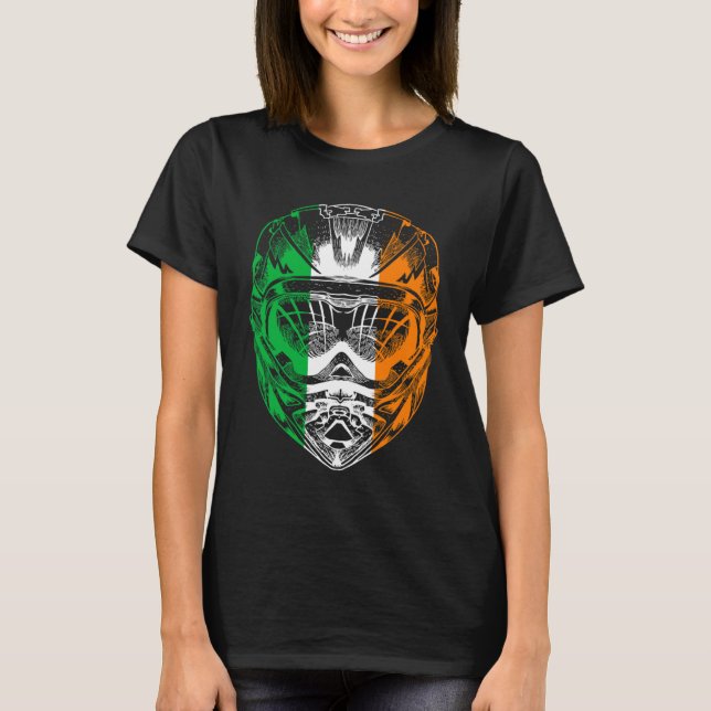 Camiseta Dia de São Patrício ao Santo Paddy's Ireland Flag  (Frente)