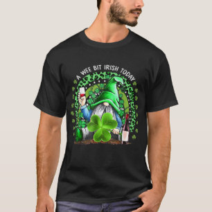 Camiseta Dia de São Patrício Arco-Íris Gnomo Irlandês Beber