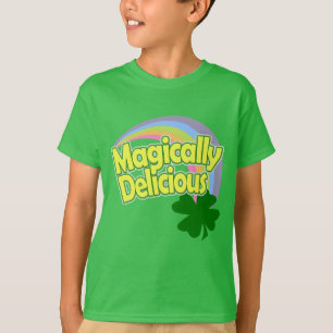 Camiseta Dia de São Patrício Arco-Íris Magicamente Delicios
