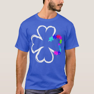 Camiseta Dia de São Patrício Autism Shamrock Quebra-cabeça