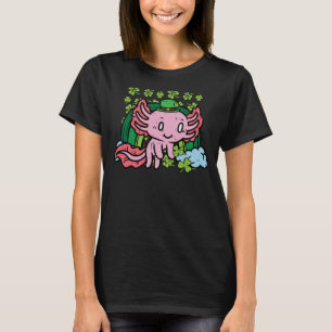 Camiseta Dia de São Patrício Axolotl Santo Paddys Men Women