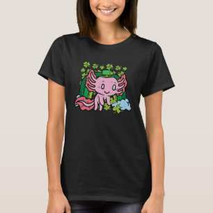 Camiseta Dia de São Patrício Axolotl Santo Paddys Men Women