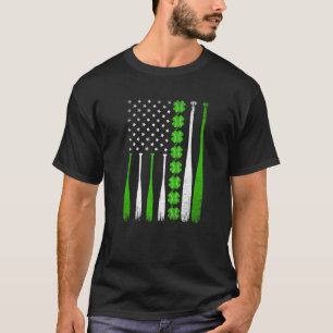 Camiseta Dia de São Patrício Bandeira Retro Irlandesa Ameri