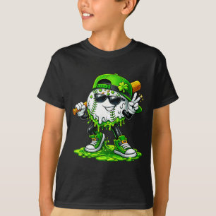 Camiseta dia de são patrício beisebol sorvete gotejamento p