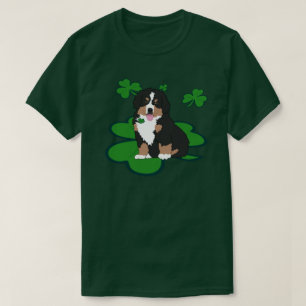 Camiseta Dia de São Patrício Bernese Mountain Dog