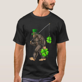 Camiseta Dia de São Patrício Bigfoot Sasquatch irlandês