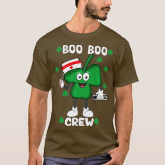 Camiseta Dia de São Patrício boo bu enfermeira de equipe xa