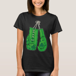 Camiseta Dia de São Patrício Boxando Luvas Verdes Luchosas