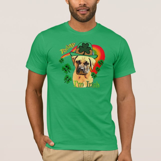 Camiseta Dia de São Patrício Bullmastiff (Frente)