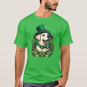 Camiseta Dia de São Patrício Cachorro Fofo