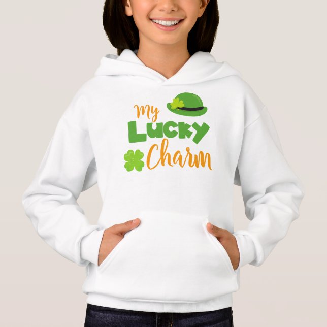Camiseta Dia de São Patrício, Chapéu de Leprechaun, Charme  (Frente)