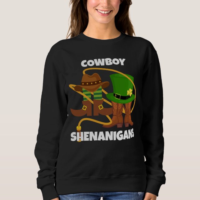 Camiseta Dia de São Patrício COWBOY SHENANIGANS (Frente)