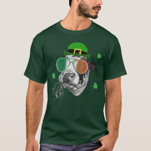 Camiseta Dia de São Patrício da vaca de leiteria do fris