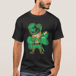 Camiseta Dia de São Patrício Dabbing Leprechaun Dab Youth