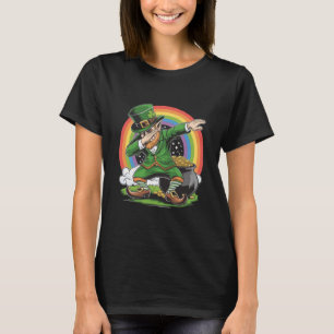 Camiseta Dia de São Patrício Dança do Leprechaun Dabbing