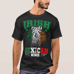 Camiseta Dia de São Patrício das Raízes Irlandesas do Méxic