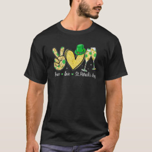 Camiseta Dia de São Patrício de Amor pela Paz de Bebendo Ir