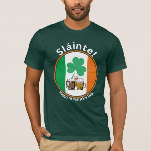 Camiseta Dia de São Patrício de bandeira irlandês