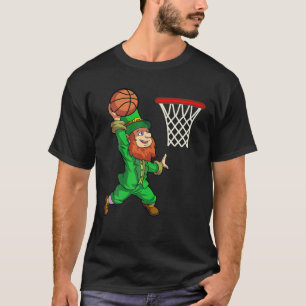 Camiseta Dia de São Patrício de basquete Dunk Leprechaun