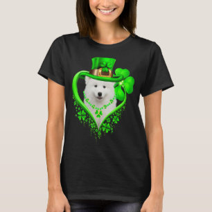 Camiseta Dia de São Patrício De Cachorro Samoyed Lover Iris