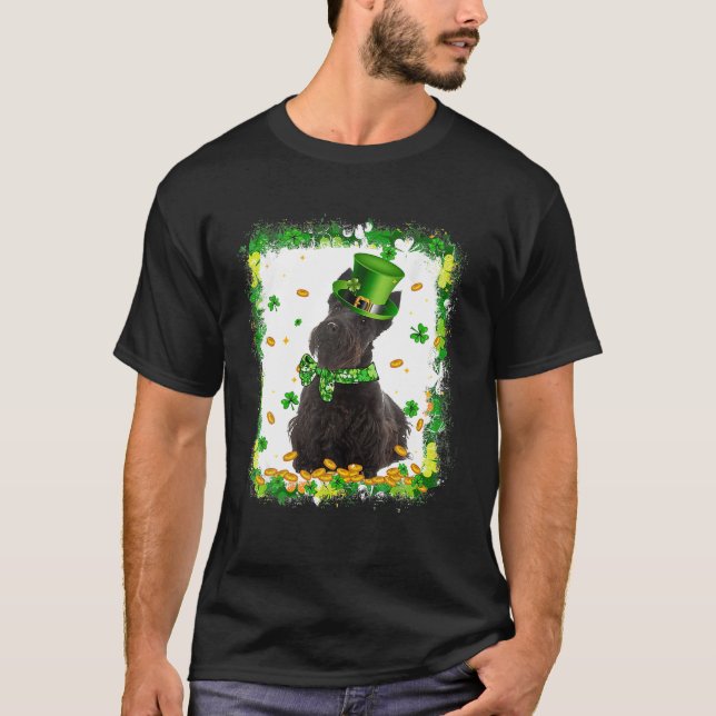 Camiseta Dia de São Patrício de Cão Terrier Irish Sh escocê (Frente)