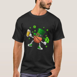 Camiseta Dia de São Patrício de cerveja de Bebendo de basqu