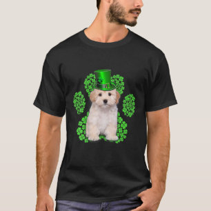 Camiseta Dia de São Patrício de Clovers de Paw Shamrock M