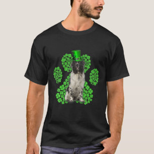 Camiseta Dia de São Patrício de Clovers de Paw Shamrock n