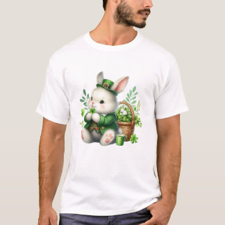 Camiseta Dia de São Patrício de coelho