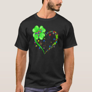 Camiseta Dia de São Patrício de consciência C Autismo Tia M