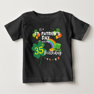 Camiseta Dia de São Patrício de Festa de aniversário verde