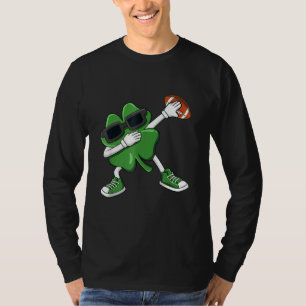 Camiseta Dia de São Patrício De Futebol Leprechaun Shamrock