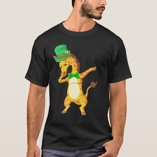 Camiseta Dia de São Patrício de girafa (Frente)