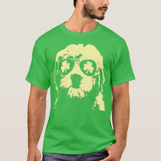 Camiseta Dia de São Patrício de Goldendoodle do Cachorro Ir